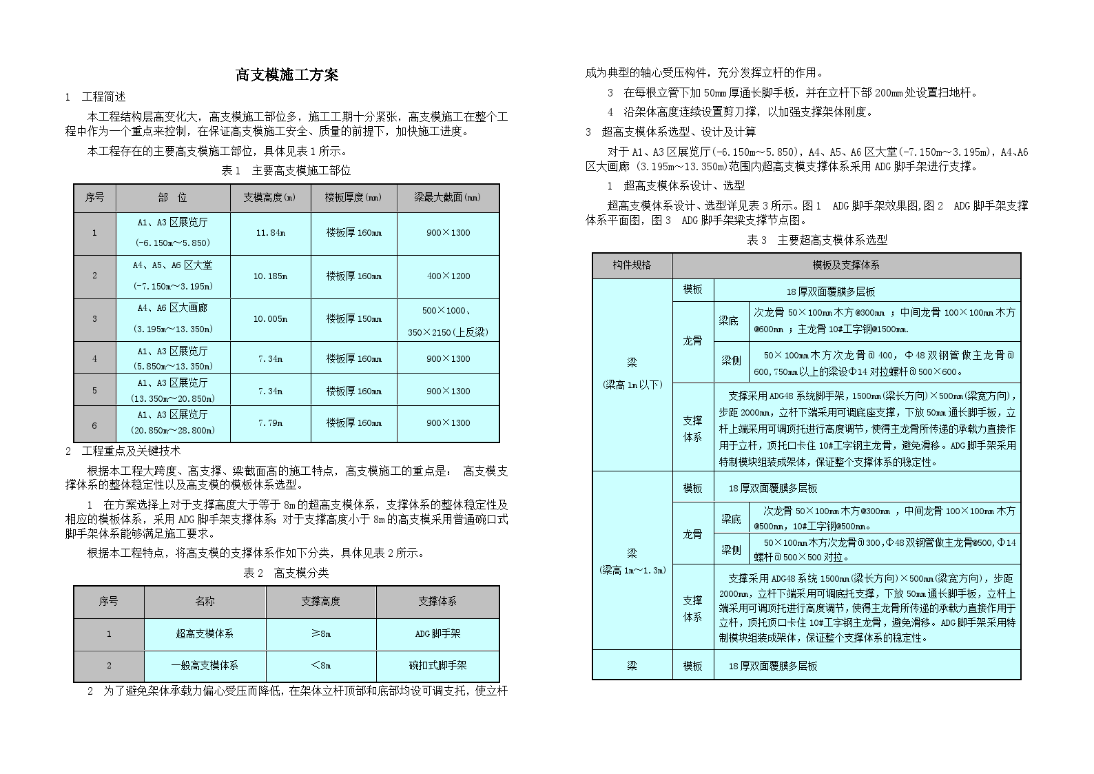 北京某大型工程高支模施工方案-图一