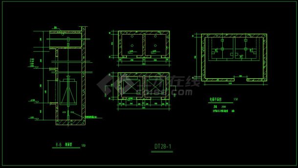 室内装修CAD平面设计楼梯施工素材图库-图一