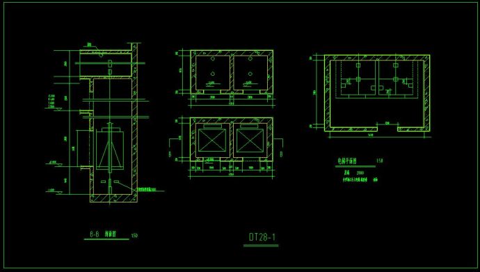 室内装修CAD平面设计楼梯施工素材图库_图1