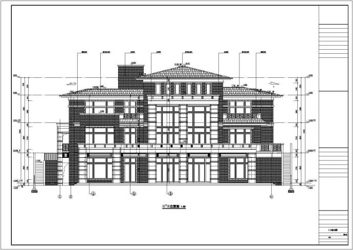 某地独栋3层剪力墙别墅建筑方案设计图_图1
