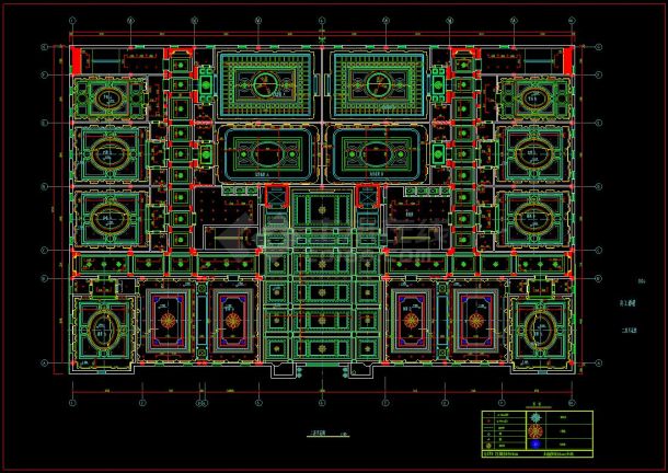 大酒店天花板吊顶装修cad设计施工大样图-图二