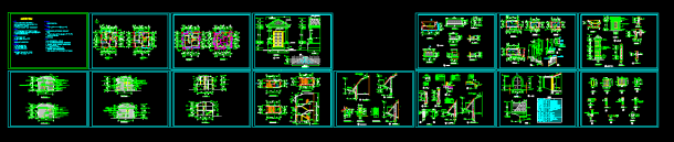 小别墅建筑施工设计CAD整套图纸-图一