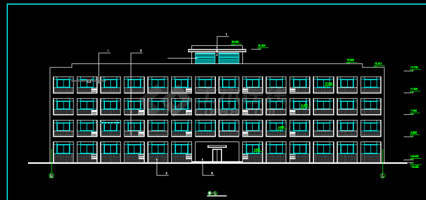 某工厂综合楼扩出方案设计全套CAD图纸-图二