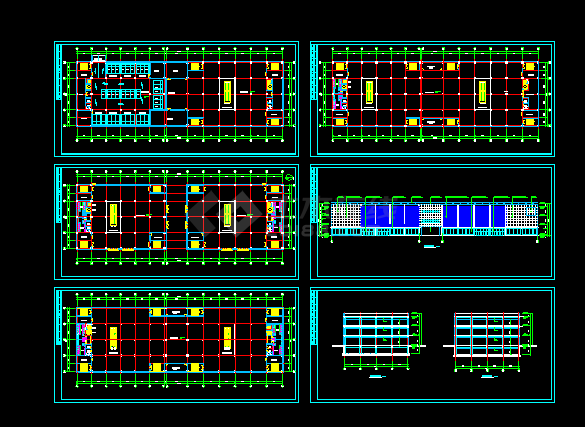 大型豪华商场建筑设计方案全套CAD图-图一