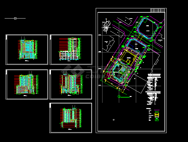 商务广场规划设计方案全套CAD图纸-图一