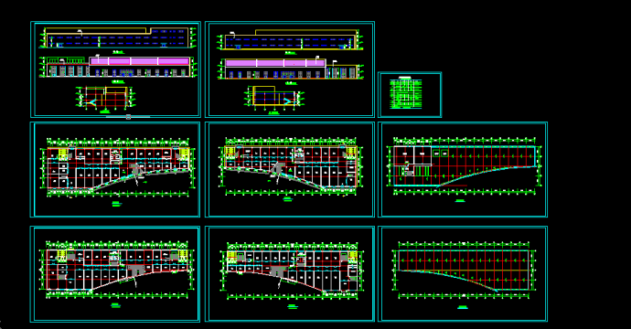 某多层商城建筑方案设计全套CAD图纸_图1