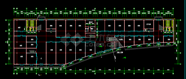 某多层商城建筑方案设计全套CAD图纸-图二