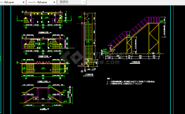 某食堂钢结构设计方案全套CAD详图-图二