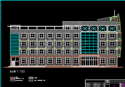 某高层办公楼建筑CAD设计施工图纸-图二
