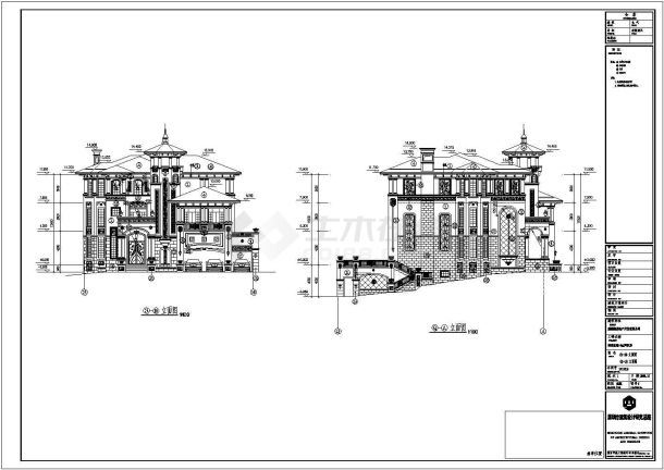 深圳某地三层别墅建筑水电暖结构施工图-图一