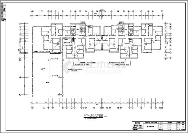 某地区18层商住楼电气设计施工图纸-图一