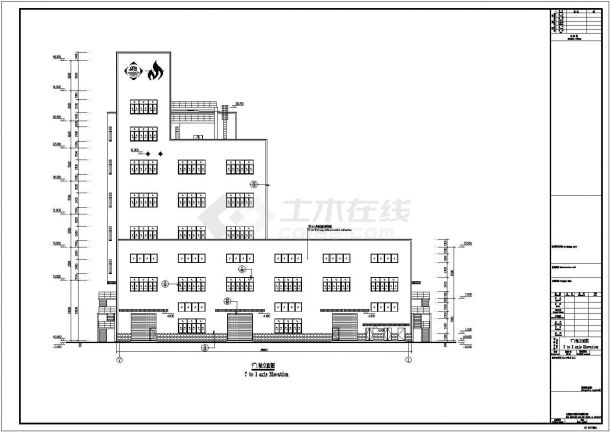 【浙江】七层钢框架厂房车间建筑、结构施工图-图一