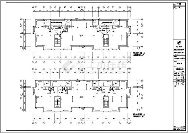 某国际广场1~3#楼框架剪力墙结构设计施工图纸（含水电暖）-图一