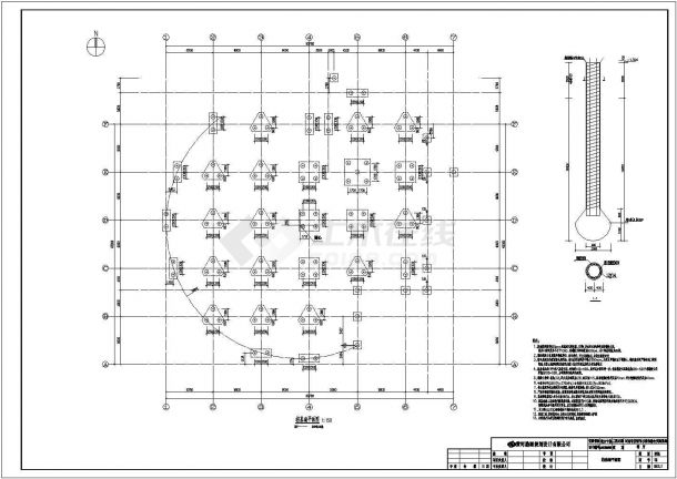 河南济源市区框架结构食堂结构施工图-图一