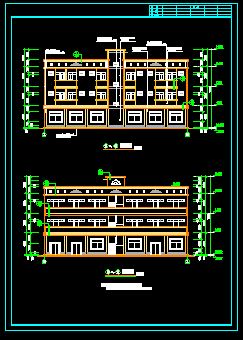 某多层宿舍楼建筑施工设计CAD图-图二