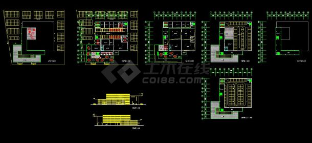 某宝马汽车展厅建筑cad设计施工图-图一