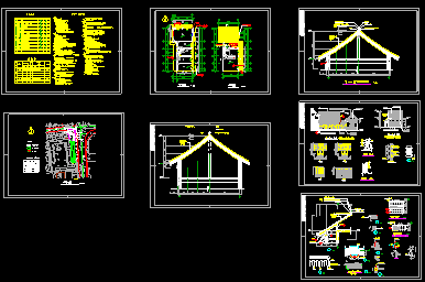 某地二层仿古民居建筑施工图CAD_图1