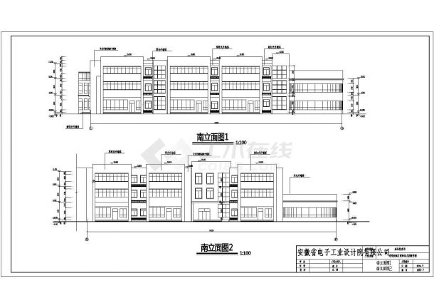寿县新城区某三层框架结构幼儿园建筑施工图-图一