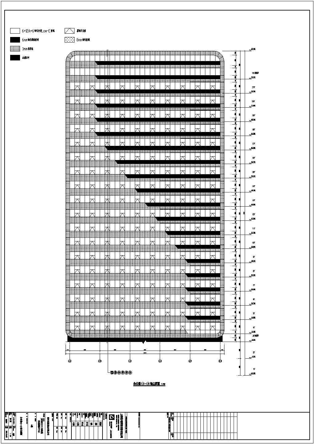 苏州21层框架-剪力墙高层办公楼建筑设计方案图纸