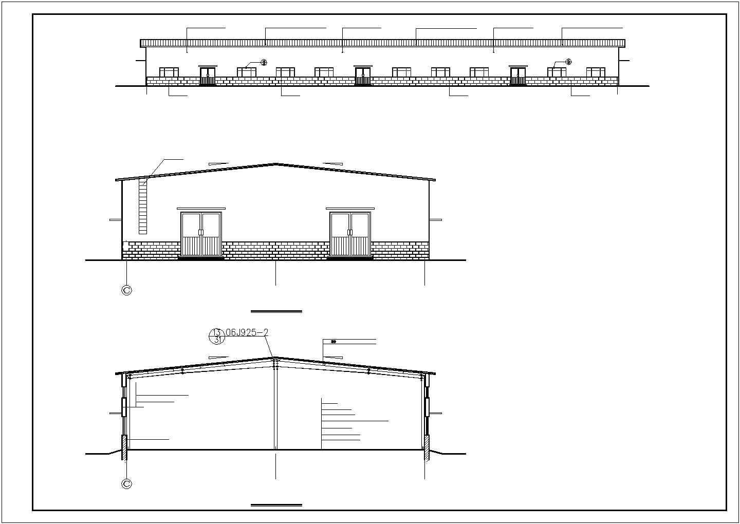 某12m跨门式钢架厂房设计施工图