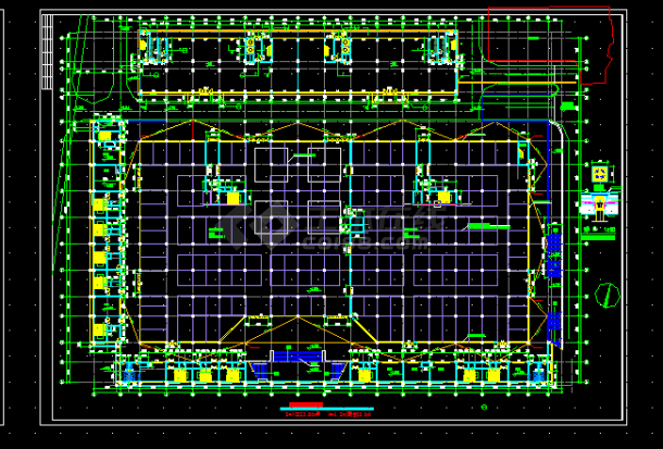 地下商场及宾馆施工方案设计全套CAD图纸-图二