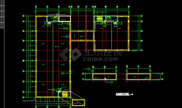 多层厂房建筑施工方案设计全套CAD详图-图二