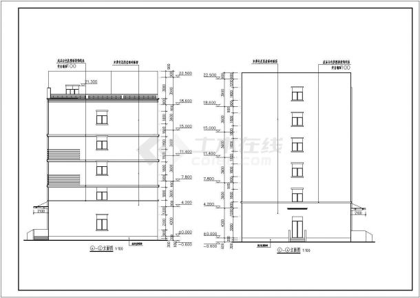 某地5层框架结构综合办公楼建筑设计方案图-图二