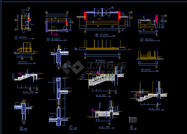 多层办公楼施工与设计方案全套CAD详图-图二