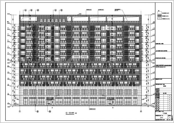 【贵州】十二层框架疗养院建筑施工图-图一