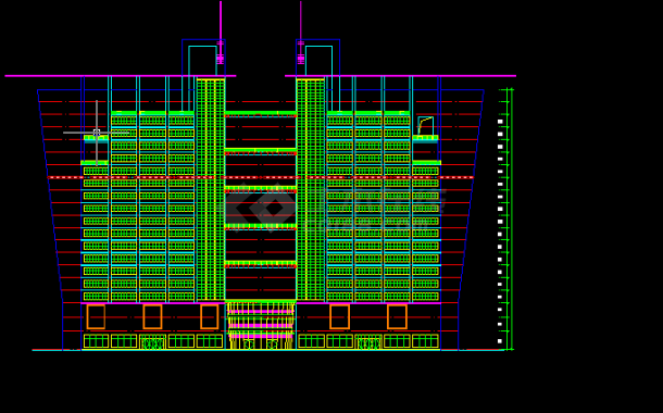 小县城酒楼建施方案设计全套CAD图纸-图二