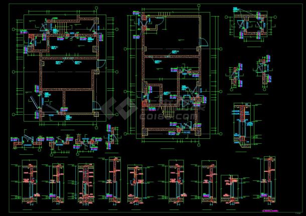 人防地下室+开闭所+门卫结构施工图-图二