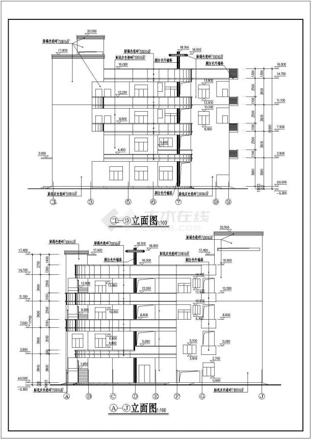 【深圳】四层框架甲级医院建筑、结构施工图-图一
