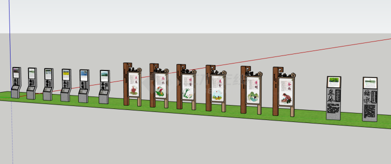 公园景区二十四节气牌su模型-图二