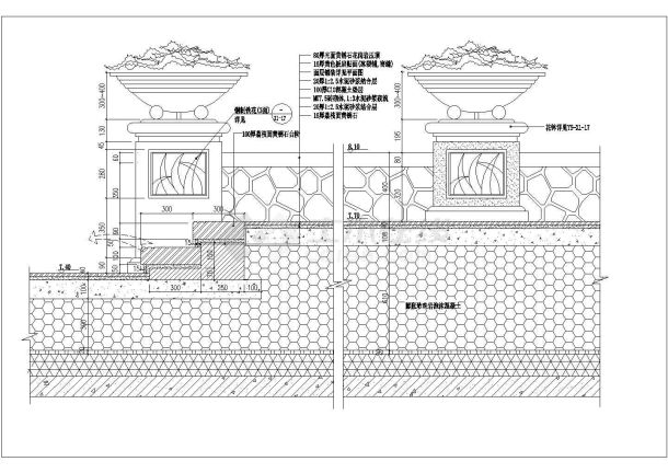 某地区某商业大楼屋顶花园景观设计施工图