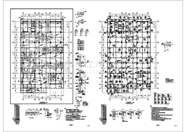 19层框剪结构医院外科大楼结构施工图-图一