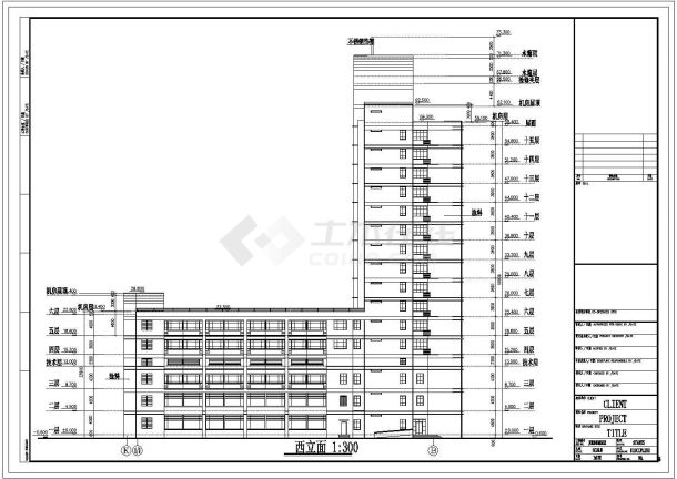 【上海】某三级甲等专科医院住院楼方案扩初图和建筑施工图-图二