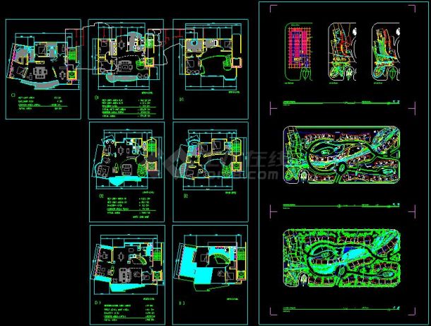 国外豪华型别墅建筑设计cad方案图-图一