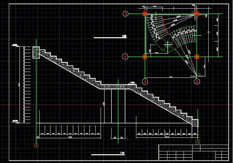 实用旋转楼梯全套建筑设计施工图纸-图二