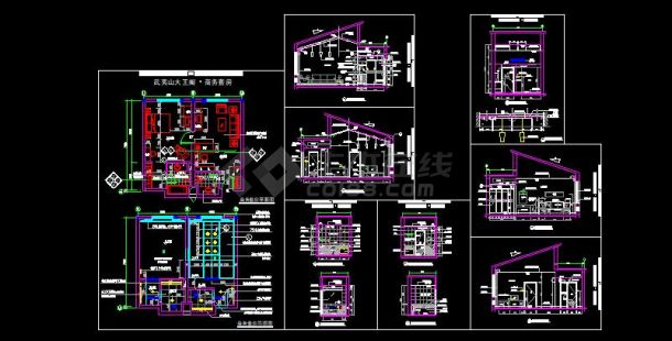 武夷山商务套房室内装修cad设计施工图-图一