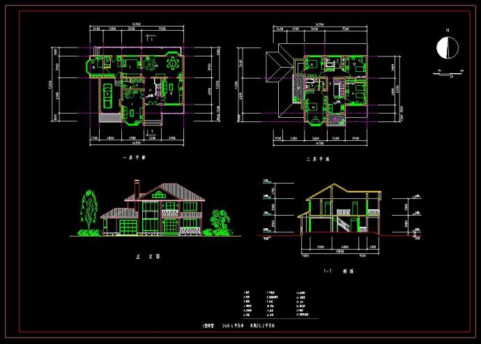 某地多层经典豪华小别墅建筑设计cad方案图_图1