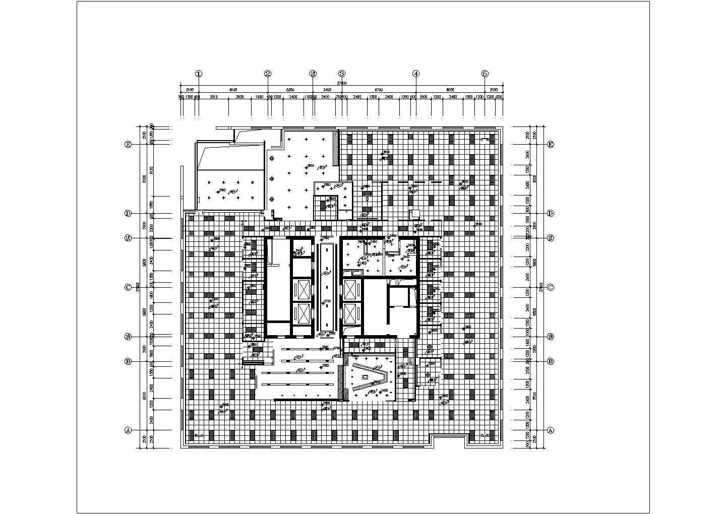 戴尔成都地区办公室室内装修设计施工图