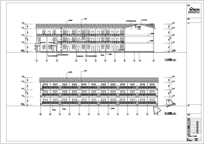 某地区砖混宿舍楼建筑设计施工图纸_图1