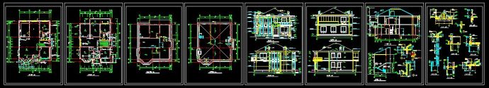 某地多层现代风格别墅建筑设计cad方案图纸_图1