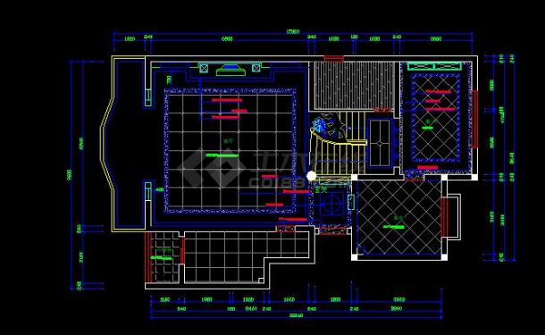 欧式复式楼装修设计施工图纸CAD-图二