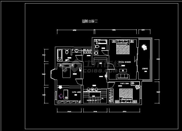 苏州某中式别墅室内装修设计施工图-图二