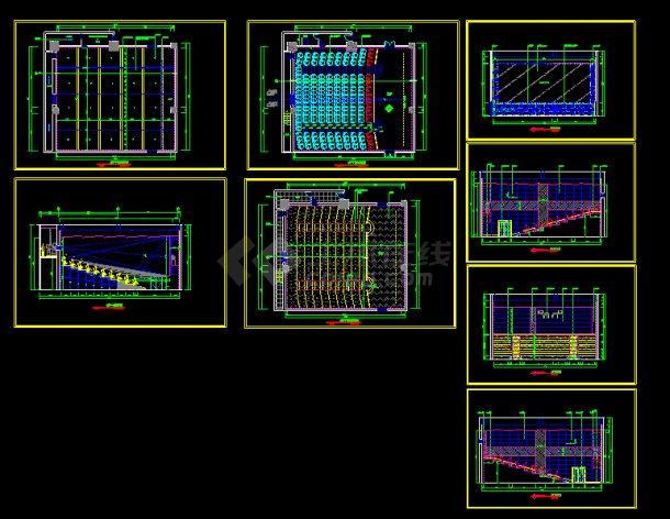 保利国际电影院全套CAD建筑施工设计大样图-图一