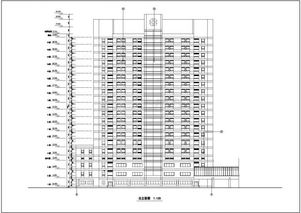 东阳市某20层人民医院病房楼建筑设计方案-图二