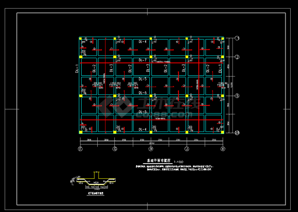 停车场建筑施工设计CAD大样总图-图二