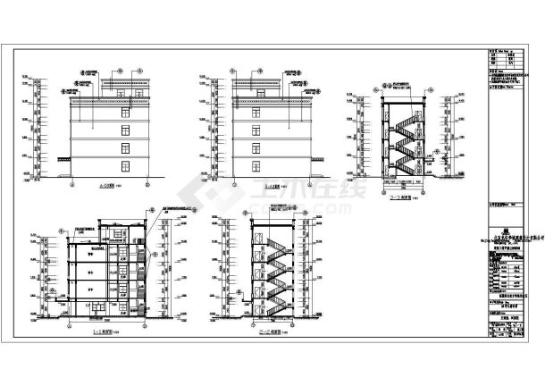 拉萨某四层框架结构学生宿舍建筑施工图-图二