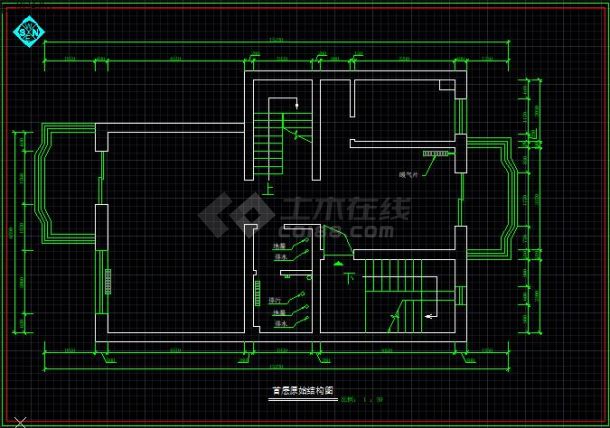 某花园复式房全套装修设计施工CAD图-图二